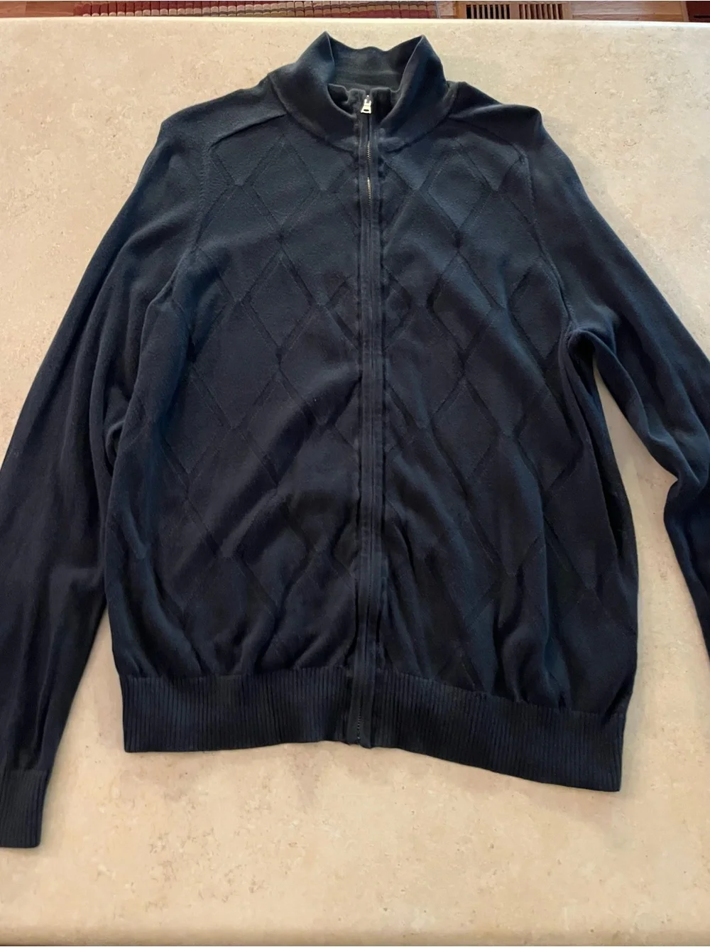 Banana Republic Men's Black Full-Zip Knit Cardigan Size Small